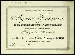 Correspondance commerciale : A-F / Direction Joseph et Georges Chardon | Direction Joseph et Georges Chardon (1897-1930). Auteur